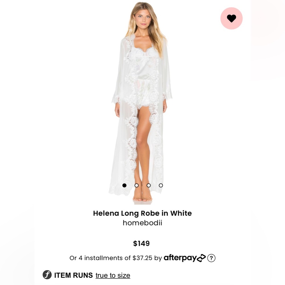 Homebodii Helena Long Robe in White